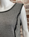Tibi Houndstooth + Leather Trim Dress