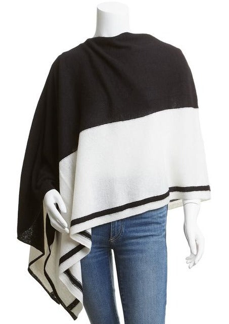 Hannah Rose White + Black Cashmere Topper