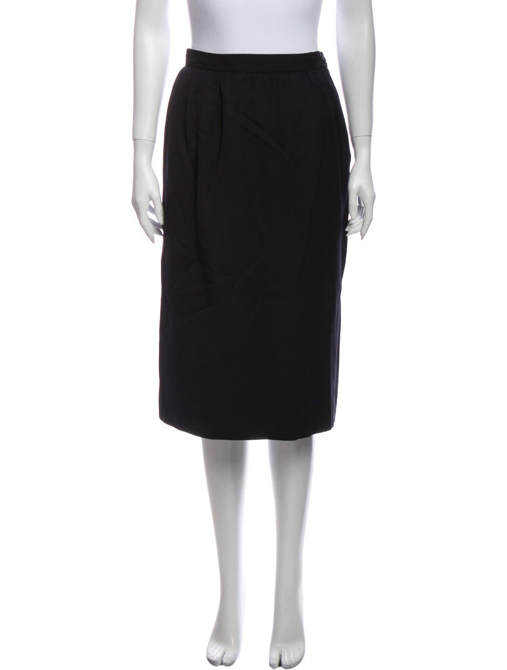 Valentino Vintage Wool Navy Skirt