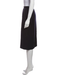 Valentino Vintage Wool Navy Skirt