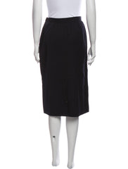 Valentino Vintage Wool Navy Skirt