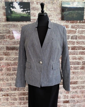 Veronica Beard 'Farley' Herringbone Dickey Linen-blend Jacket