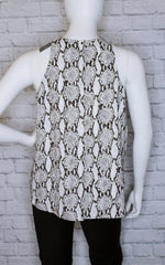 A.L.C. 'Anise' Crepe Snakeskin Top