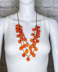 Kate Spade New York Orange Beaded Collar Necklace