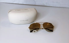 Michael Kors 'Chelsea' Aviator Gold Sunglasses