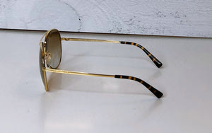 Michael Kors 'Chelsea' Aviator Gold Sunglasses