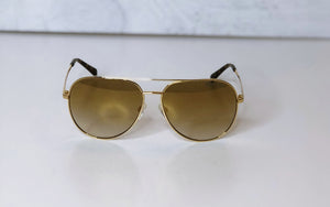 Michael Kors 'Chelsea' Aviator Gold Sunglasses