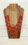Kate Spade New York Orange Beaded Collar Necklace