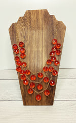 Kate Spade New York Orange Beaded Collar Necklace