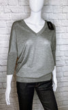 Derek Lam Cashmere-Silk Three-Quarter Sleeve V-Neck Sweater