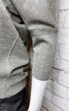 Derek Lam Cashmere-Silk Three-Quarter Sleeve V-Neck Sweater