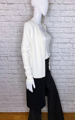 Max Mara Black/Ivory Colorblock Sweater Duster  (JF23)