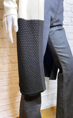 Max Mara Black/Ivory Colorblock Sweater Duster  (JF23)