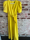 *FIRE SALE* Black Halo 'Maricopa' Bold Yellow Belted Jumpsuit