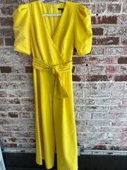 *FIRE SALE* Black Halo 'Maricopa' Bold Yellow Belted Jumpsuit